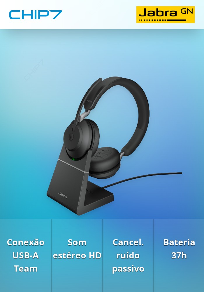 Headset Jabra Evolve2 65 MS Stereo USB-A (26599-999-989)