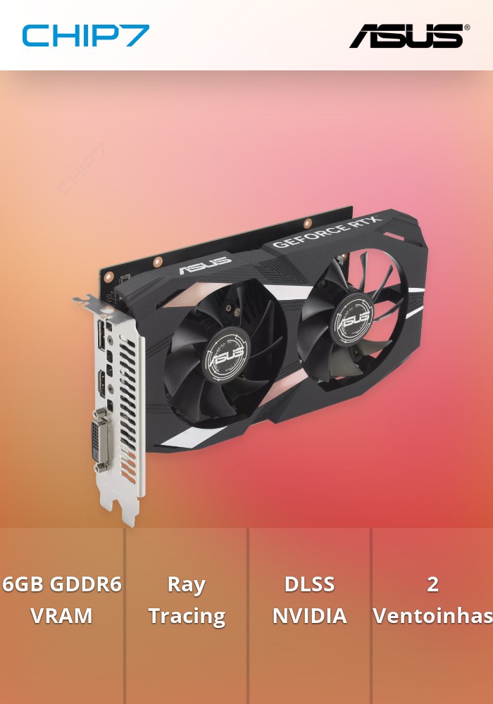 Placa Gráfica ASUS Dual NVIDIA RTX 3060 6GB