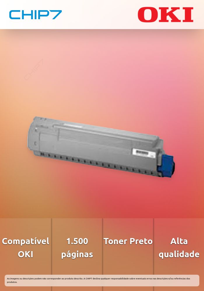 Toner OKI Preto 1,5k- B401/MB441/MB451