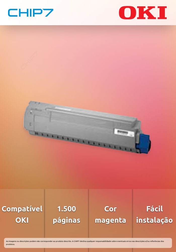 Toner OKI Magenta 1,5k - C301/C321/MC332/MC342