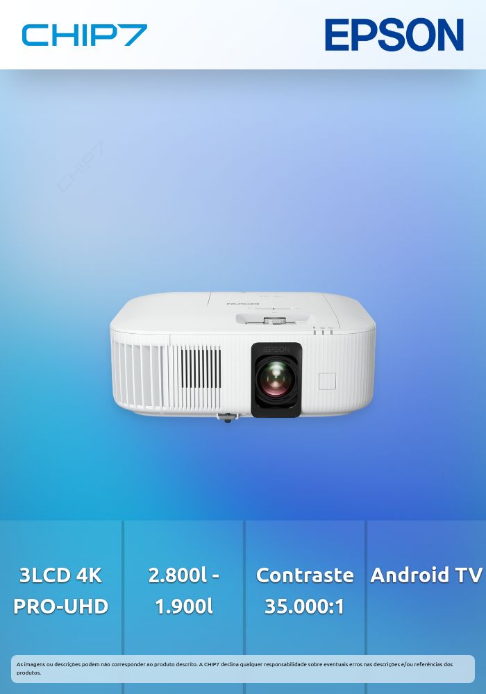 Projetor Epson EH-TW6250 3LCD 4K Ultra HD Pro 2800 Lumens