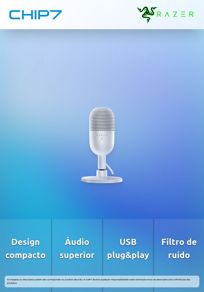Microfone Seiren V3 Mini Branca