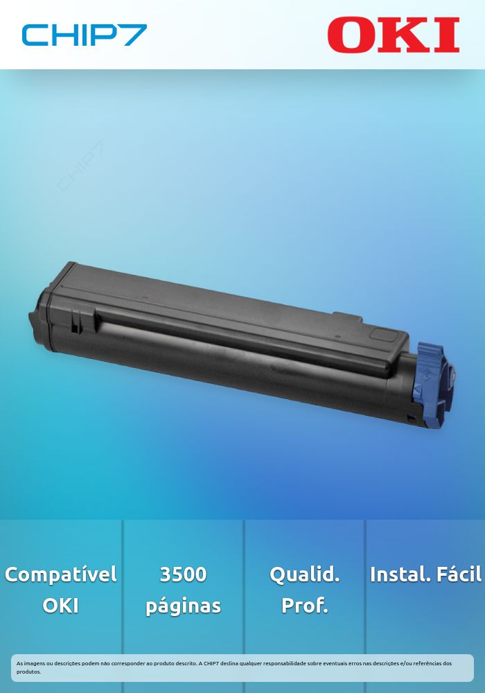 Toner OKI Preto 3,5k - B410/B430/B440/MB460l/MB470l/MB480L