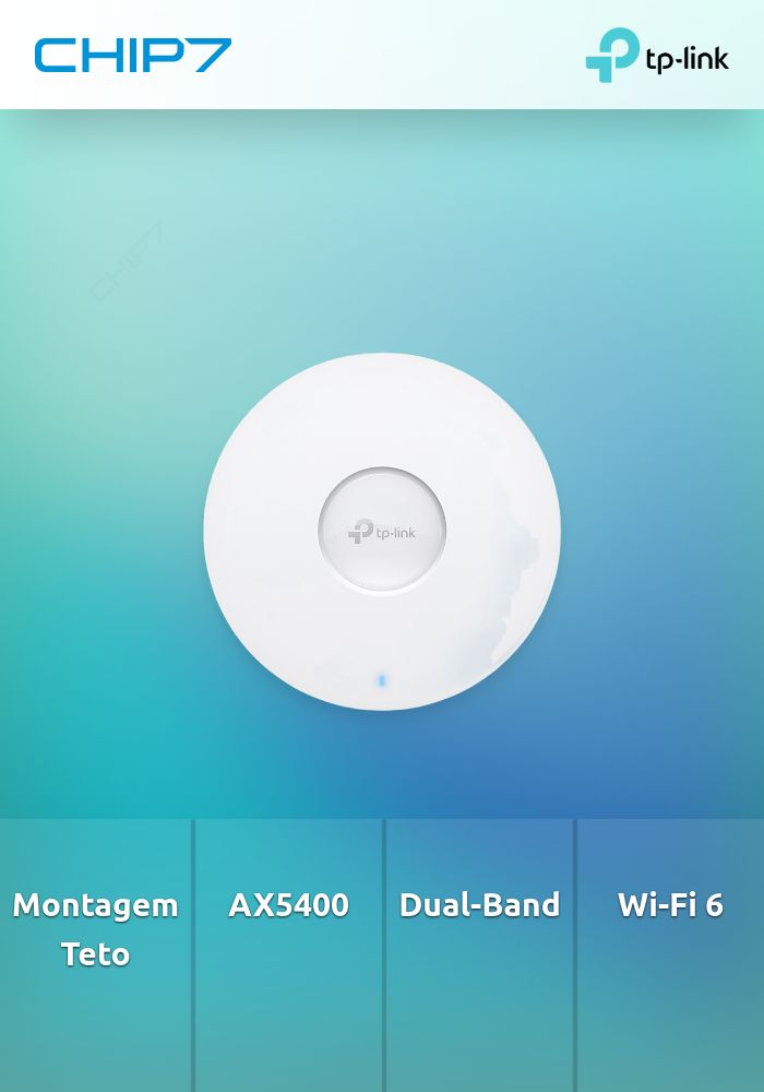 Access Point TP-Link EAP673 Wi-Fi 6 para montagem em teto AX5400