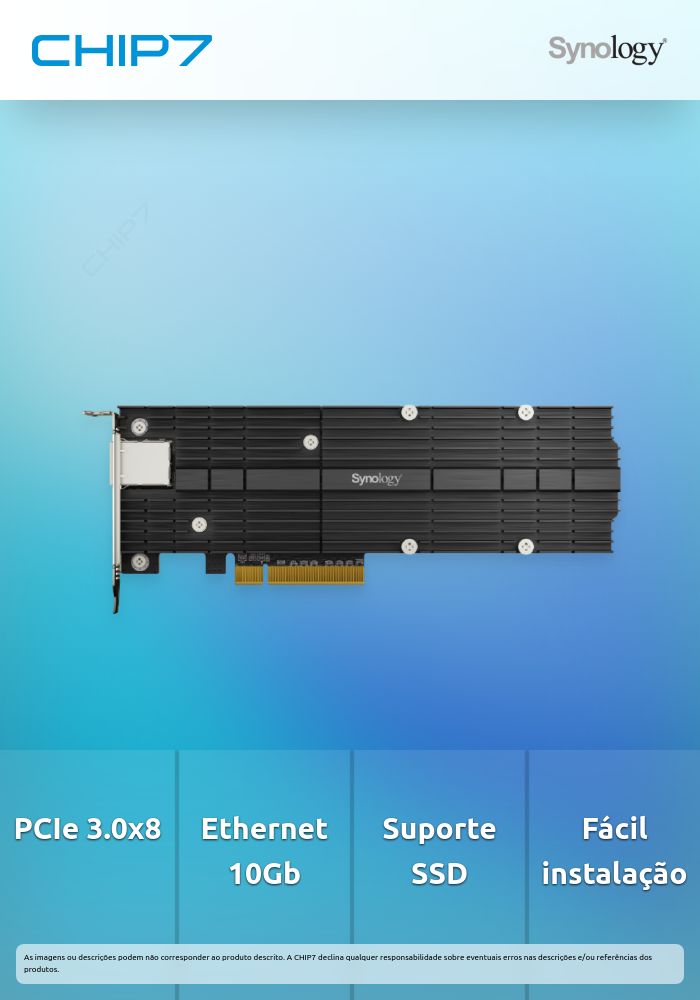 Adaptador de Rede Synology E10M20-T1 PCIe 3.0 x8 10Gb Ethernet x 1