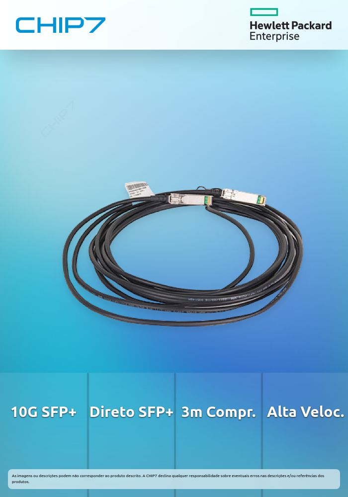 Cabo DAC HPE X240 10G SFP+ SFP+ 3m