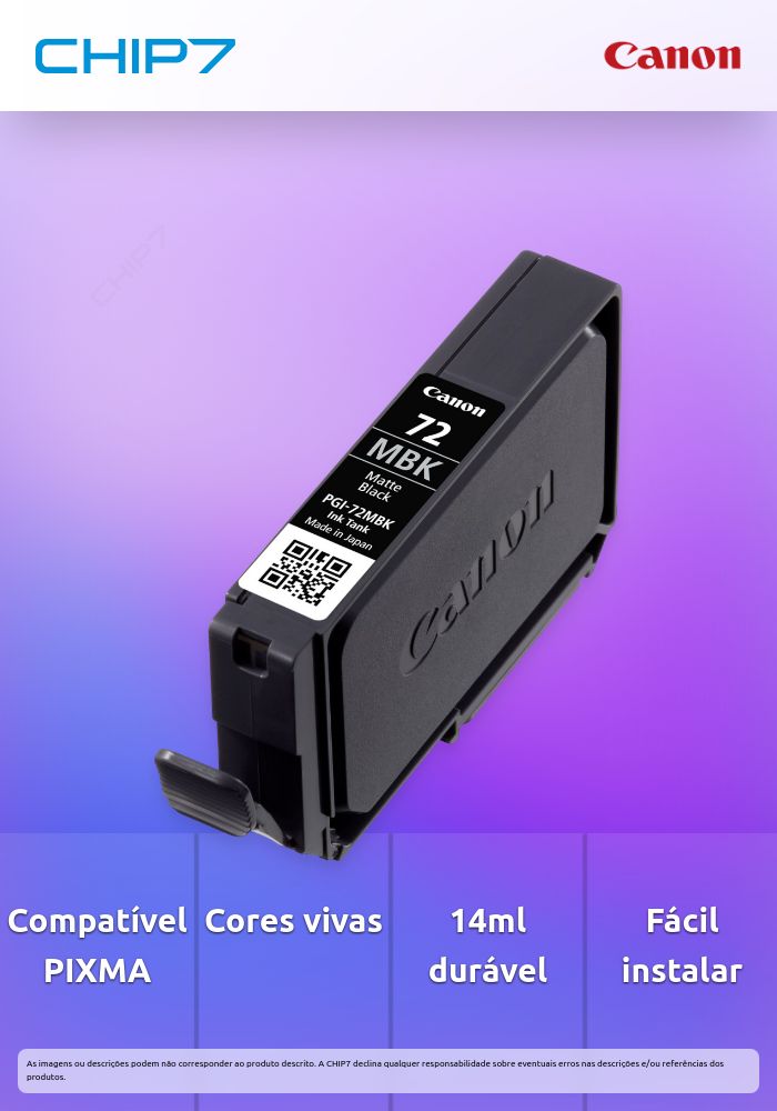 PGI-72 MBK Matte Black ink tank