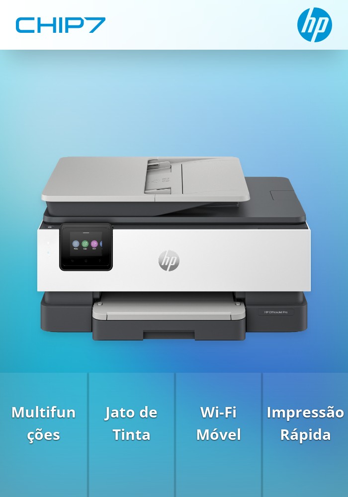 Impressora Multifunções HP Officejet Pro 8135e All-in-One Jato de Tinta
