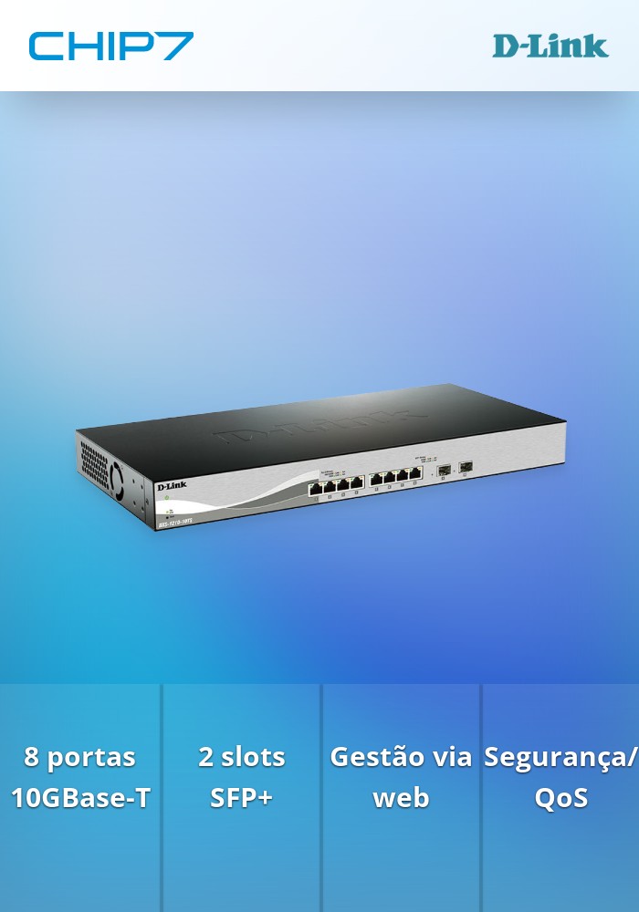 Switch D-Link DXS 1210-10TS Smart 8 x 10GBase-T + 2 x SFP+
