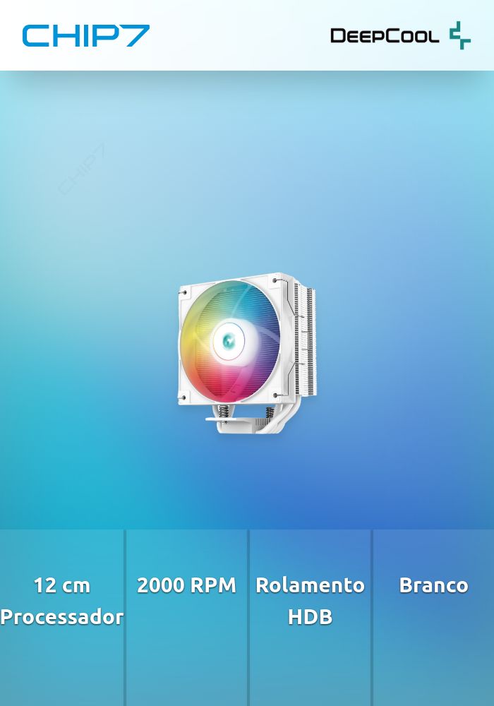 Cooler CPU Deepcool AG400 ARGB Branco