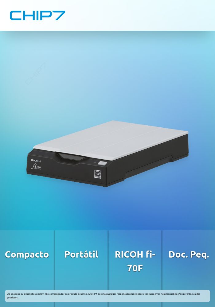 Scanner Portable Ricoh FI-70F - 600 Dpi, Sans Couvercle, Ultra Rapide (1 Sec/page) - Alimentation USB, Léger (0.9kg)