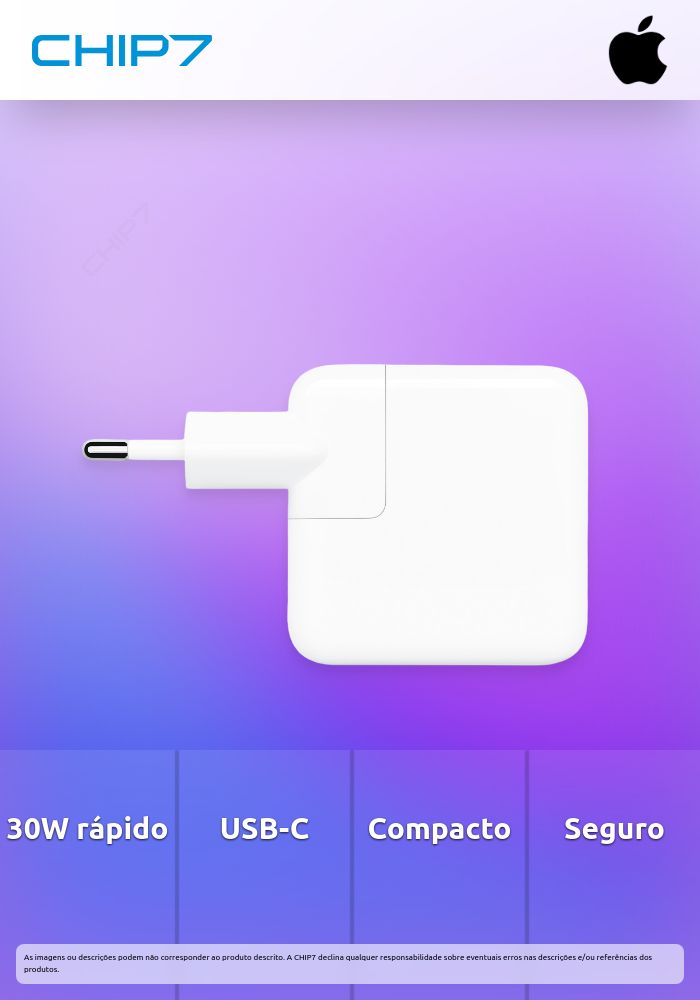 Adaptador de corrente USB-C 30W