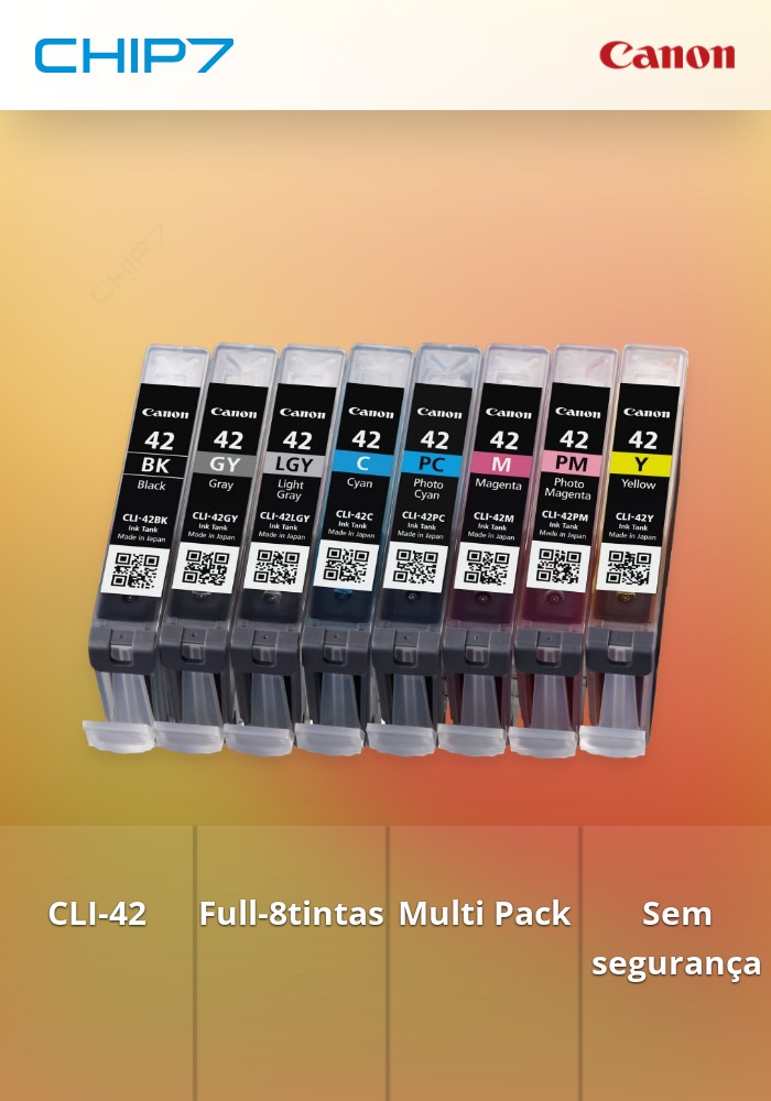 CLI-42 Full-8inks Multi Pack sem segurança