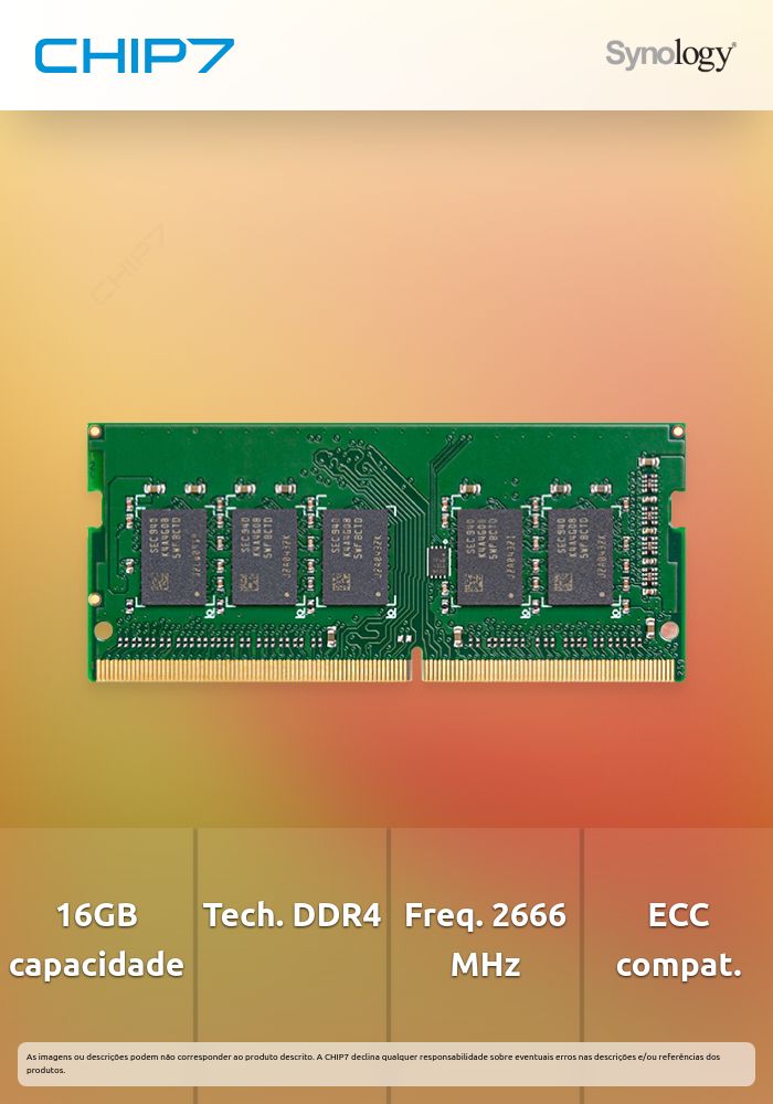 16GB RAM Synology DDR4 SO-DIMM 2666 MHz 1.2V ECC