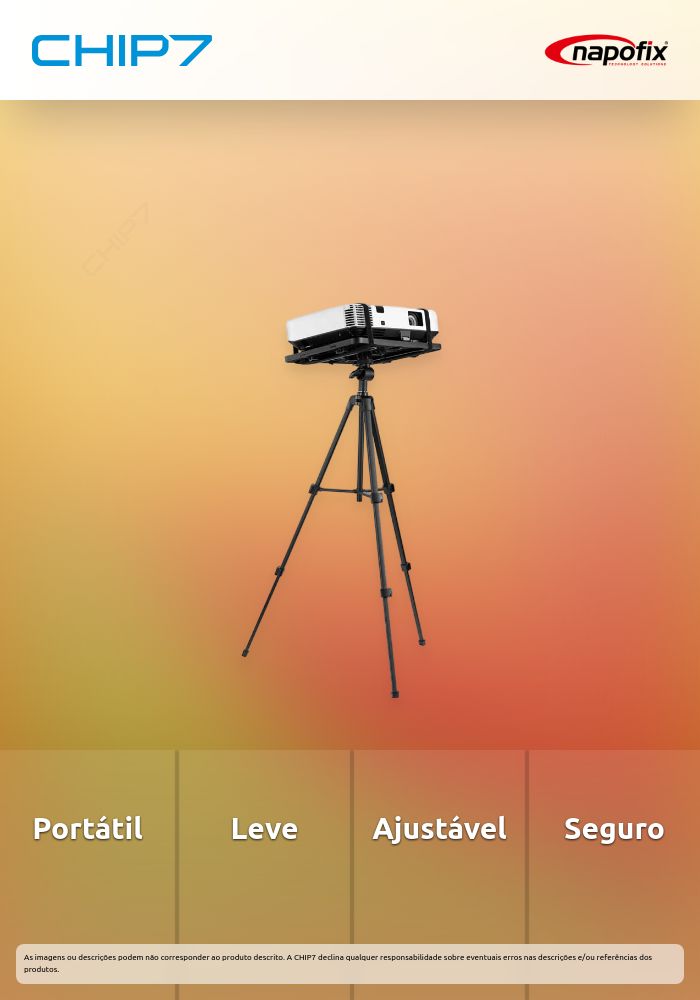 SUPORTE CHÃO NAPOFIX TRIPÉ INCLINÁVEL VIDEOPROJECTOR PFMT220T