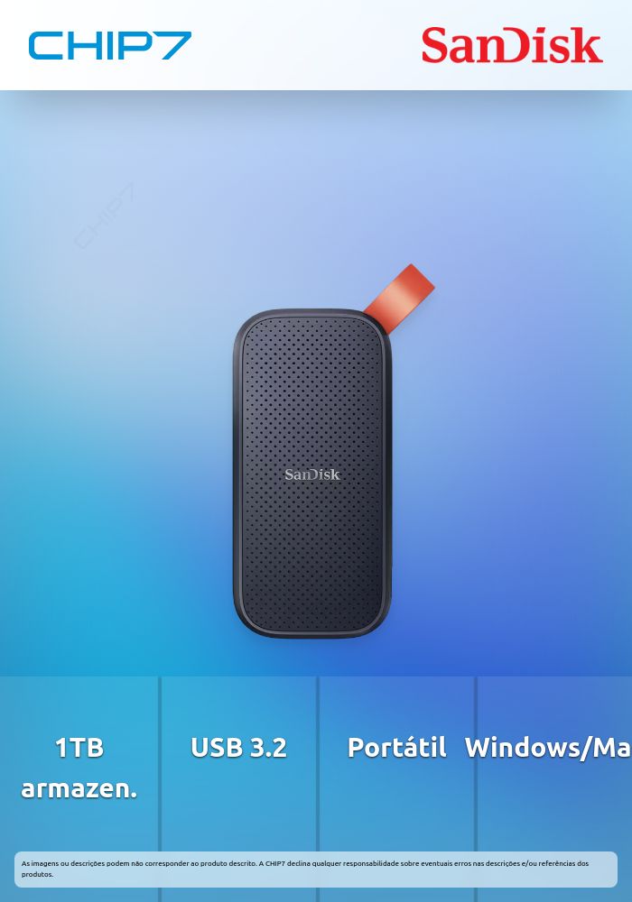 1TB SSD Disco Externo SanDisk Portátil USB 3.2 Gen 2