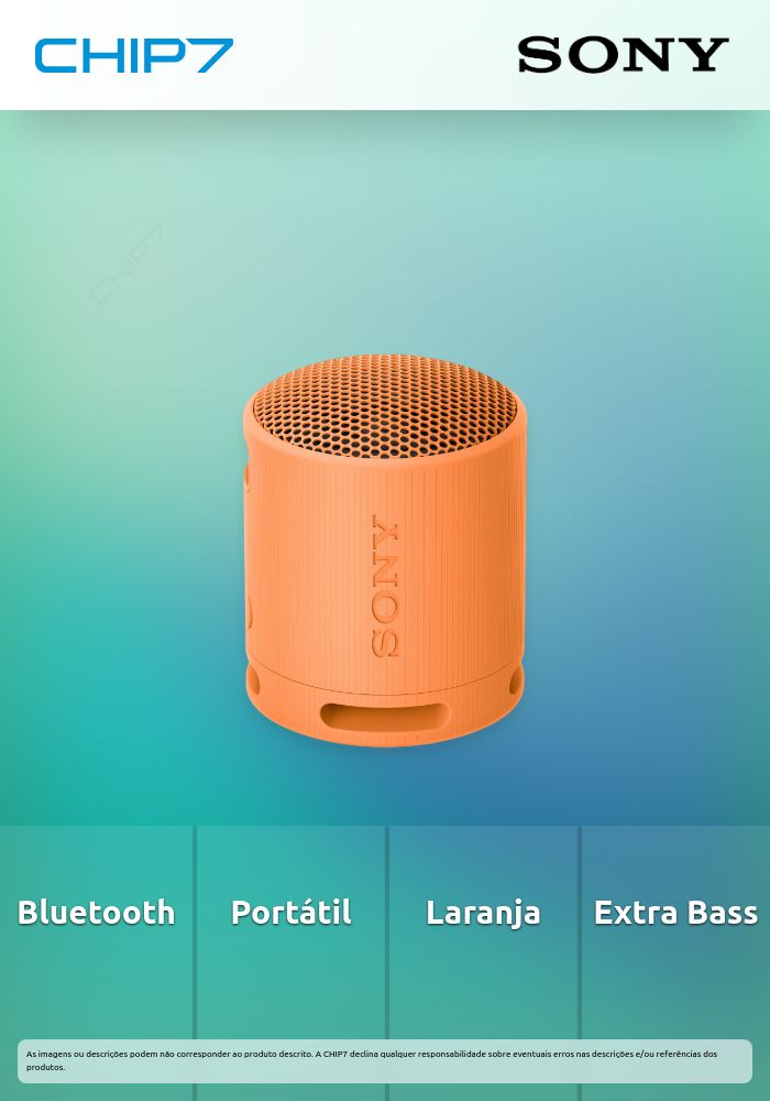 Coluna Portátil Sony SRS-XB100D Compact Bluetooth Laranja
