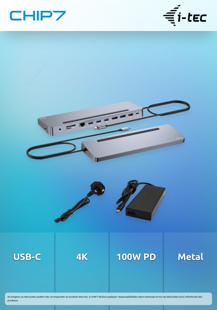 Docking Station I-TEC USB-C METAL 4K PD 100W