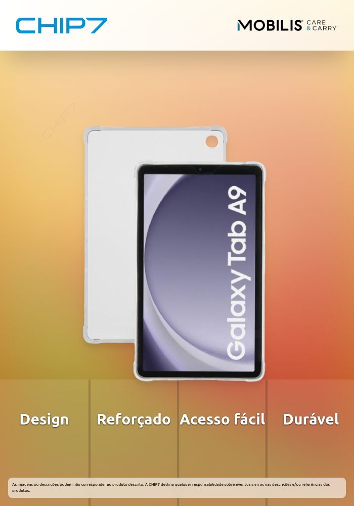 CAPA PROTETORA Mobilis COM CANTOS REFORÇADOS PARA GALAXY TAB A9 8.7