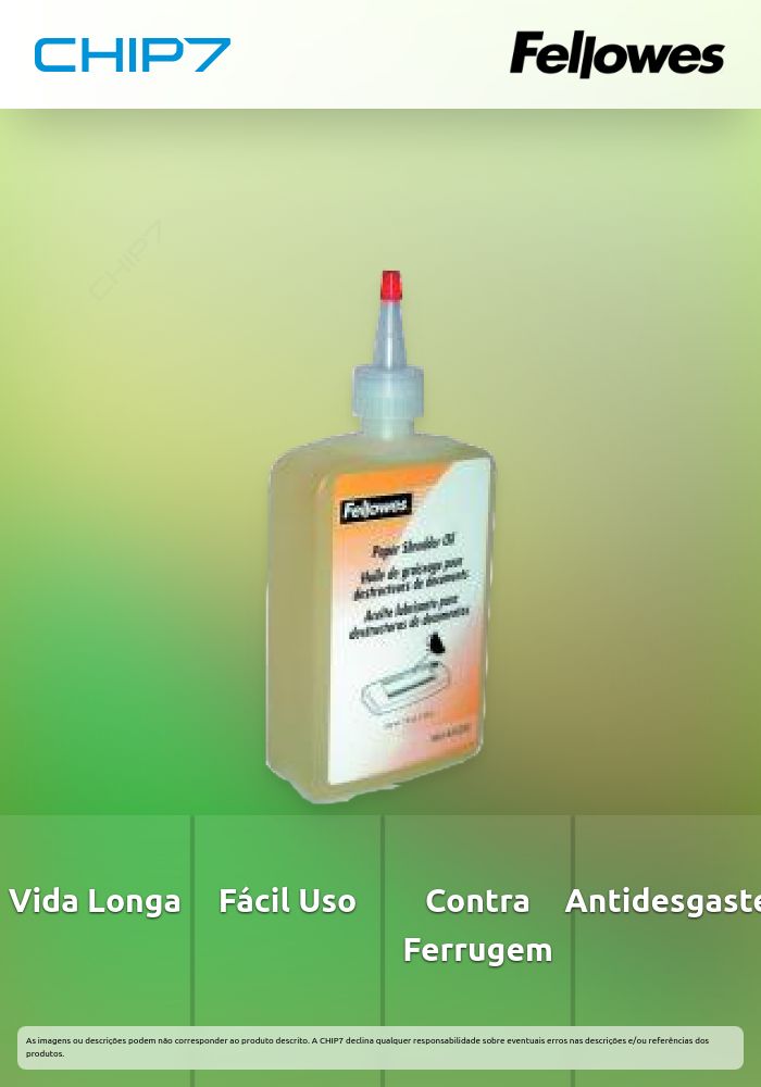 Óleo lubrificante Fellowes 3608601 para manutenção