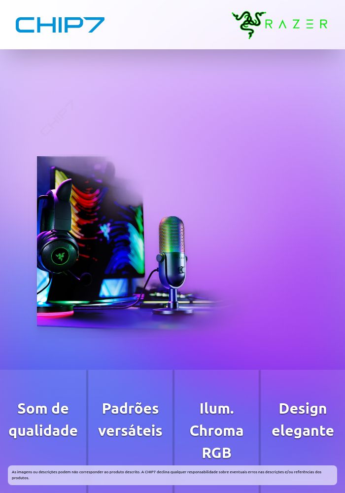 Microfone Razer Seiren V3 Chroma Preto