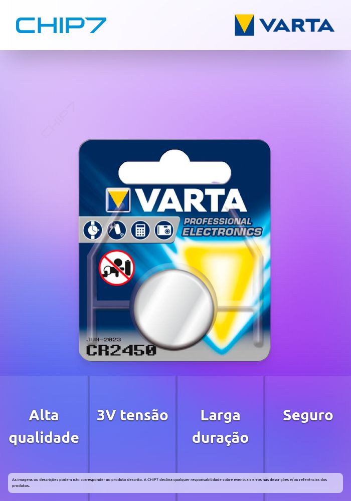 Pilha Eletrónica Varta 6450 CR2450