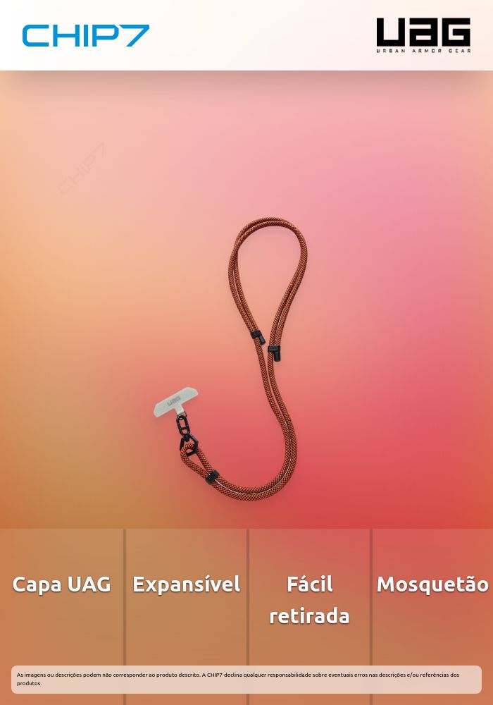Fita UAG Lanyard Civilian Slim (Ferrugem/Preta)