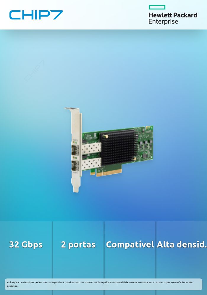 Adaptador de barramento host Fibre Channel HPE SN1610E 32 Gb e 2 portas