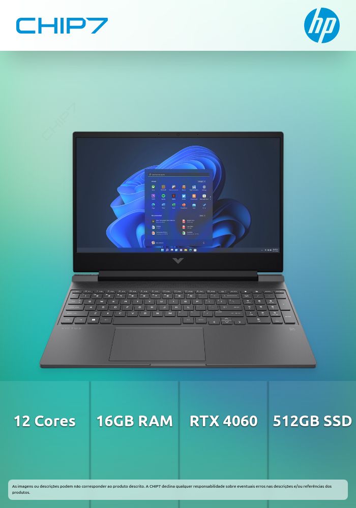 PORTÁTIL HP VICTUS - I5 12500H / 16GB RAM / 512GB SSD / 15.6