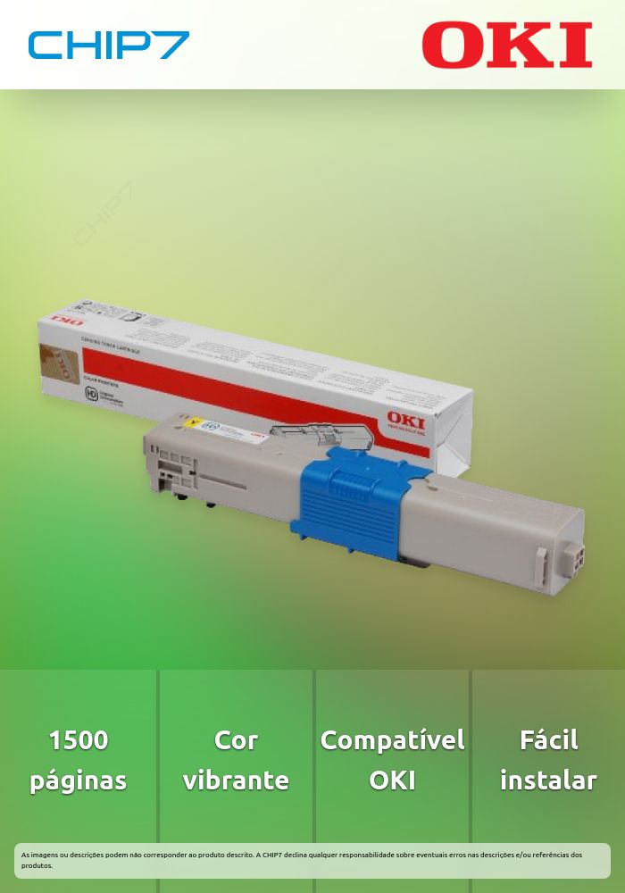 Toner OKI Amarelo 1,5k - C532/C542/MC563/MC573
