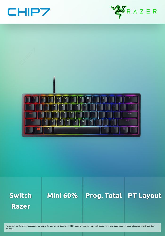 Teclado Razer Huntsman Mini Switch Roxo Layout PT
