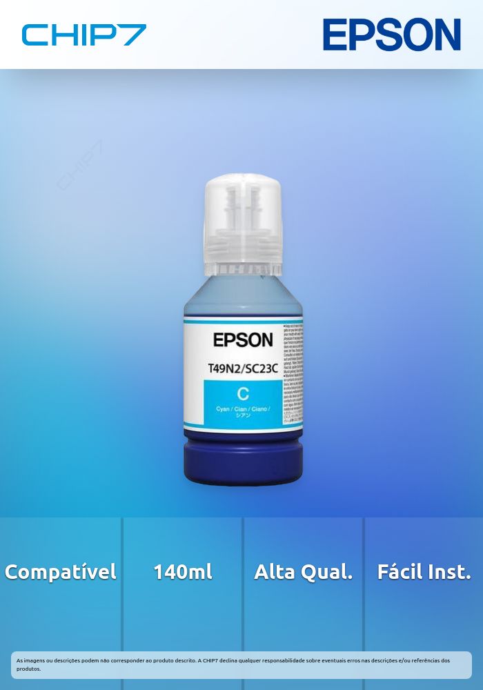 Tinteiro Epson Ciano SC-T3100X 140ml T49H