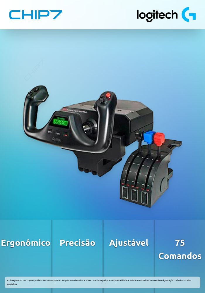 Sistema Voo Logitech G Saitek Pro Yoke