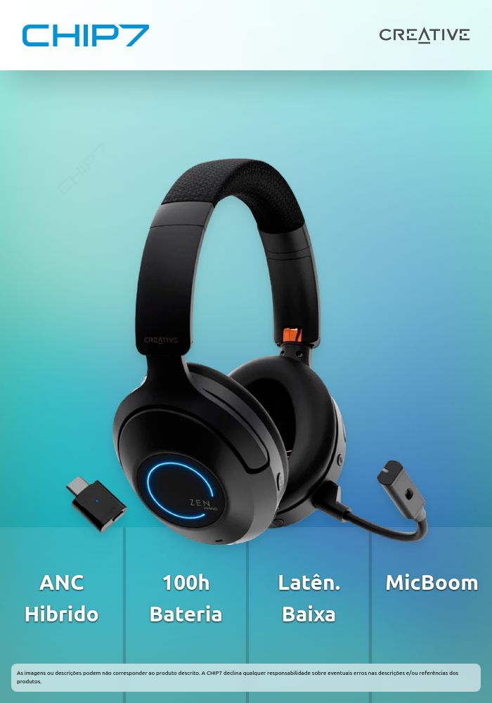 Headset CREATIVE RGB BLUETOOH BOOM MIC ZEN HYBRID PRO CLASSIC