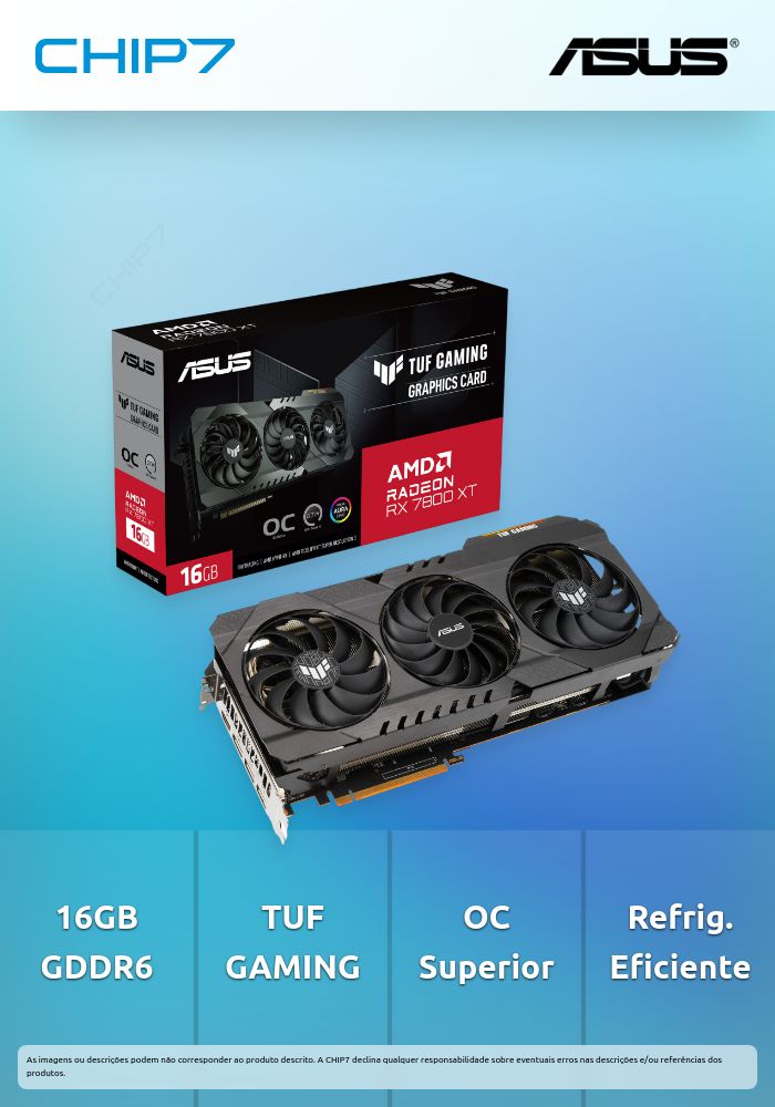 Placa Gráfica Asus Radeon RX 7800 XT TUF GAMING OC 16GB