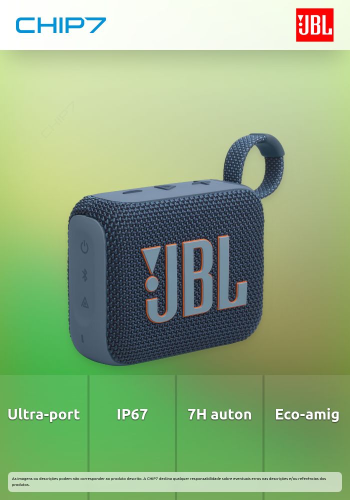 Coluna Portátil JBL GO 4  BT IP67 ,USB-C Azul