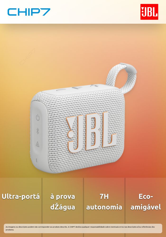 Coluna Portátil JBL GO 4  BT IP67 ,USB-C Branca