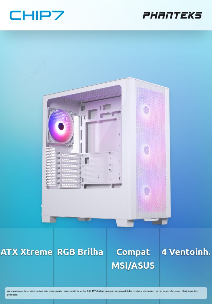 Caixa ATX Phanteks XT Pro Ultra D-RGB Vidro Temperado Branc