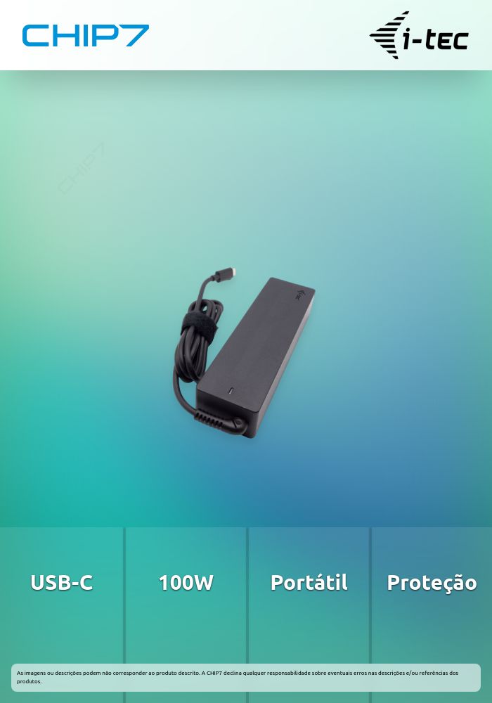 Carregador Universal i-tec USB-C com alimentação até 100W