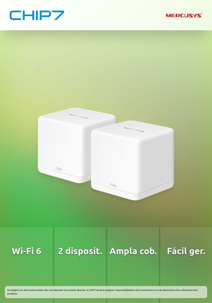 AX1500 Whole Home Mesh Wi-Fi 6 System - 2-pack: 1× Halo H60XR + 1× Halo H60XS