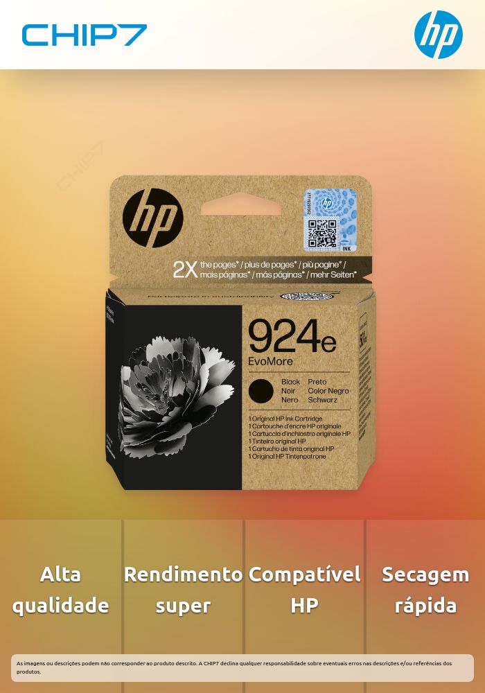 HP 924e EvoMore Black Original Ink Cartridge