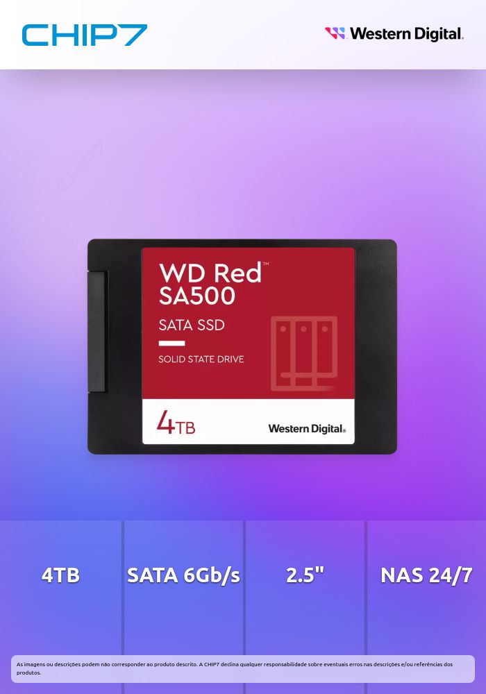 WD Red SA500 WDS400T2R0A - SSD - 4 TB - interna - 2.5