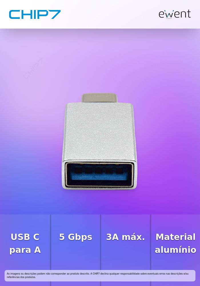 Adaptador Ewent EW9643 USB USB-C para USB-A
