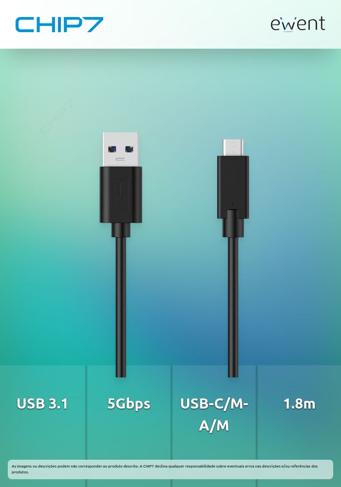Cabo USB 3.1 Gen1 5Gbps 3A, USB-C/M-A/M, preto, AWG28, 1.8 metros » válido até nova comunicação