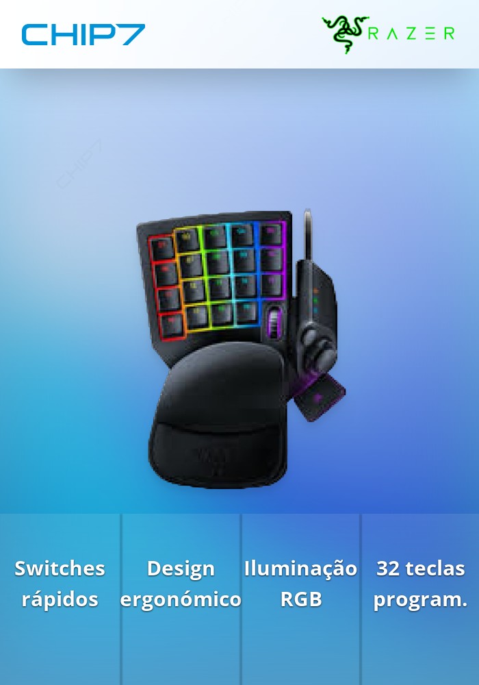 Teclado Razer Tartarus Pro RGB Preto