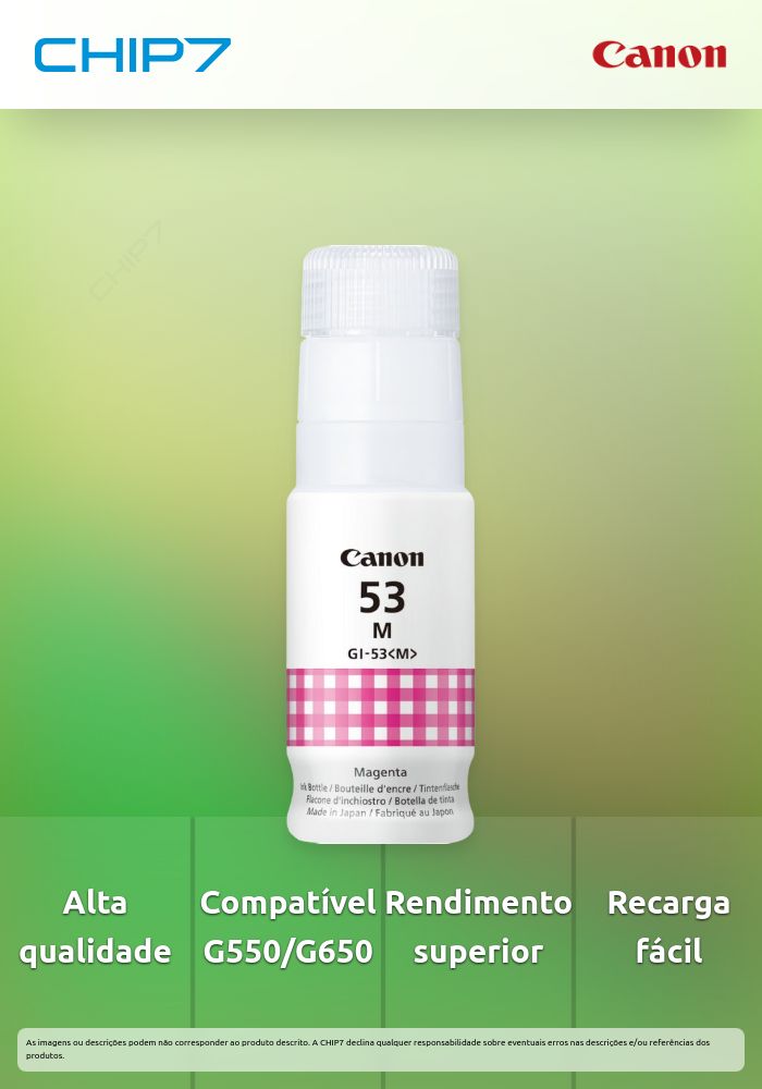 GI-53 M - Magenta Ink Bottle - Compativel com Maxify G550, G650