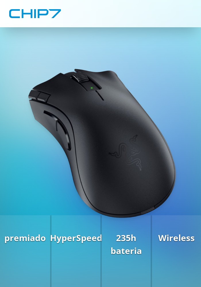 Rato Óptico Razer Deathadder V2 X HyperSpeed Wireless/Bluetooth 14000DPI Preto
