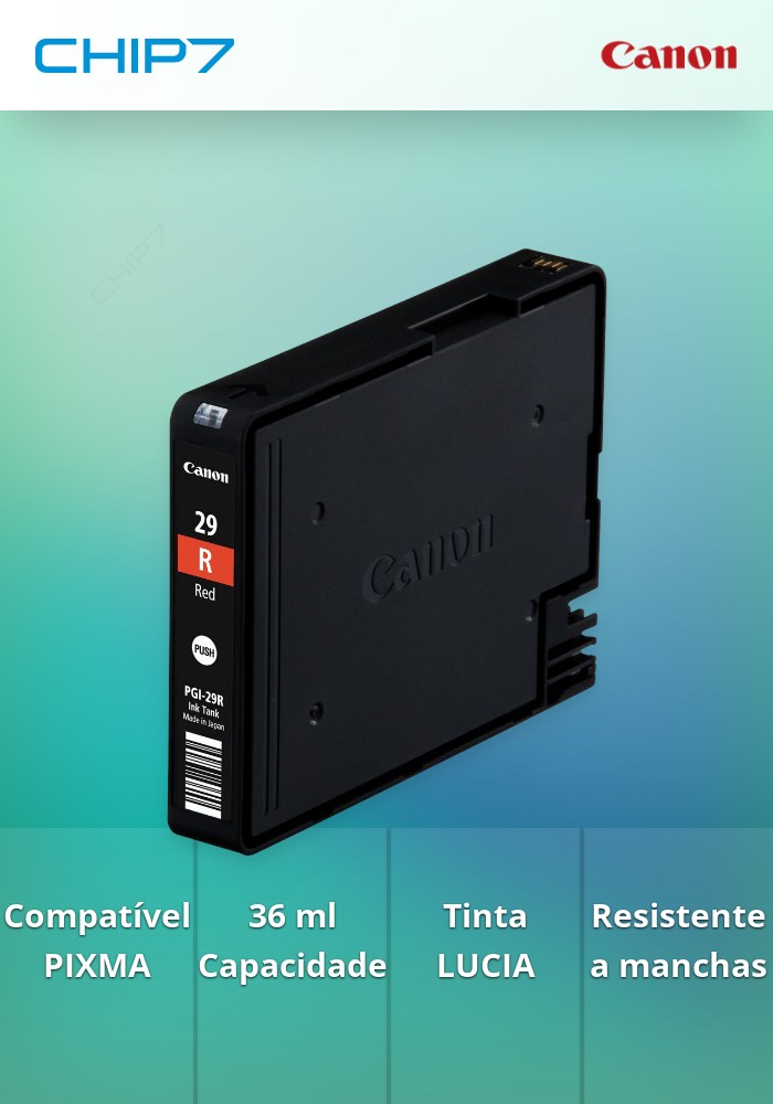Tinteiro Vermelho Canon PGI-29 R