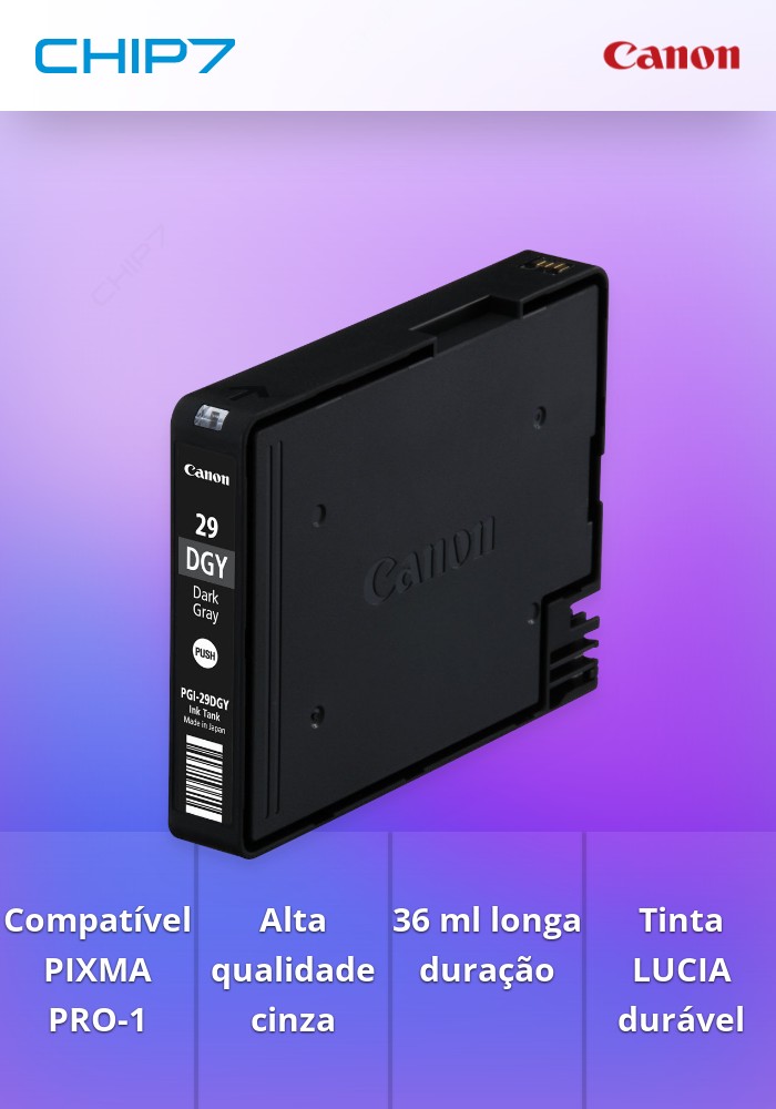 Tinteiro Cinzento Escuro Canon PGI-29 DGY