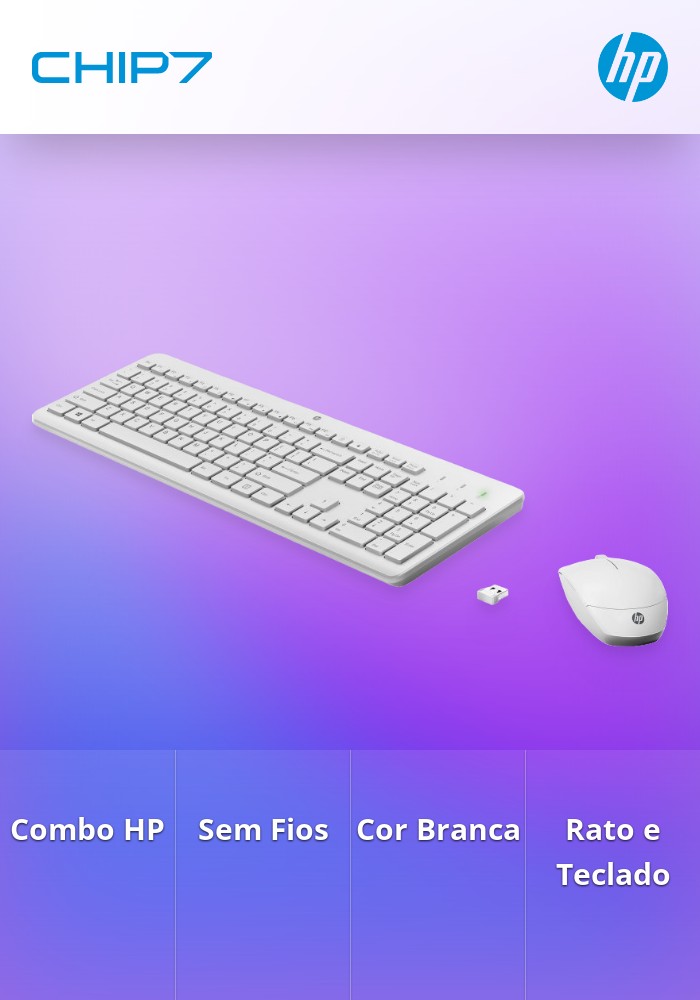 HP 230 Wireless Mouse and Keboard Combo White CHIP7 - Main Image